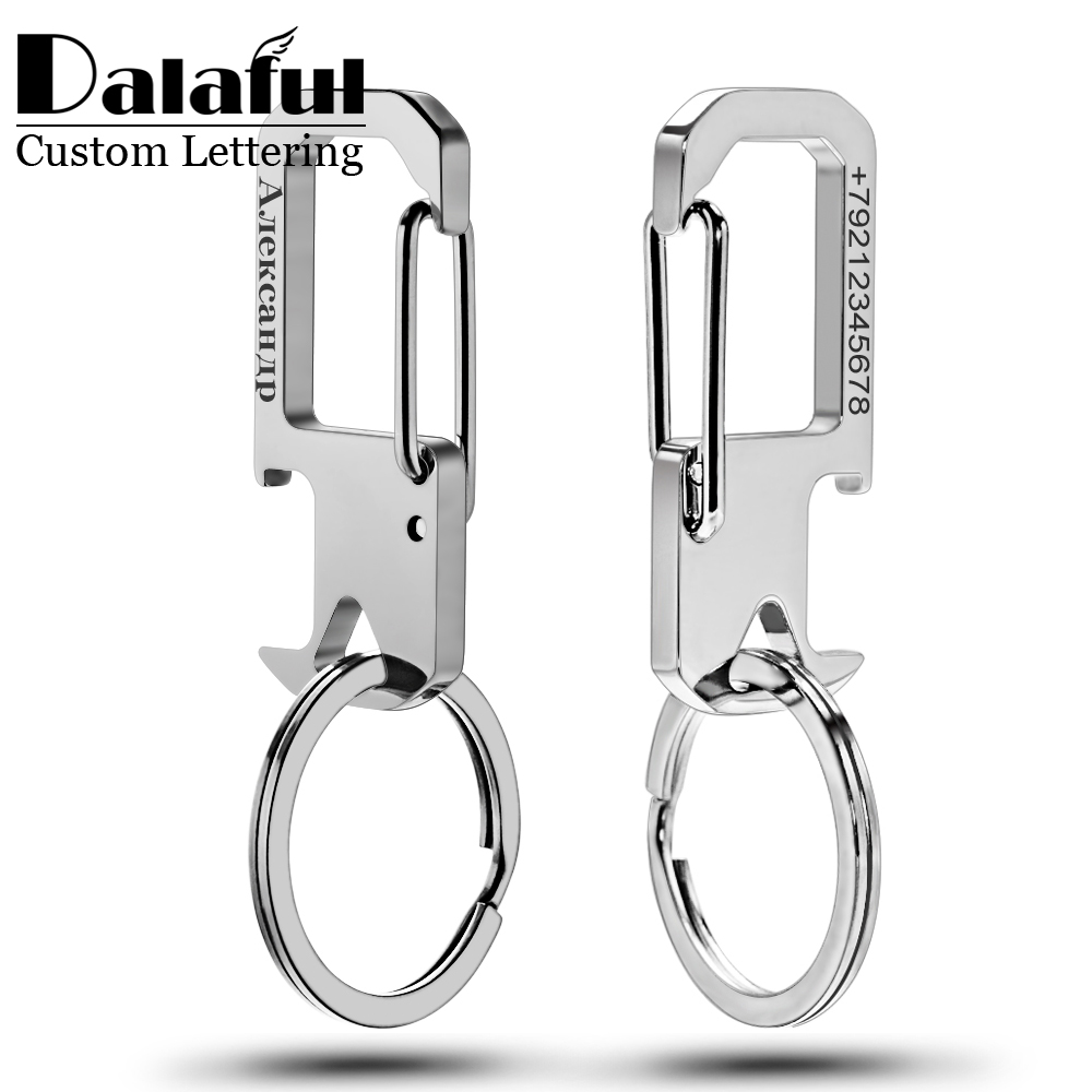 Men Accessories In Silver - Stainless Steel Personalized Gift KeyChain Custom