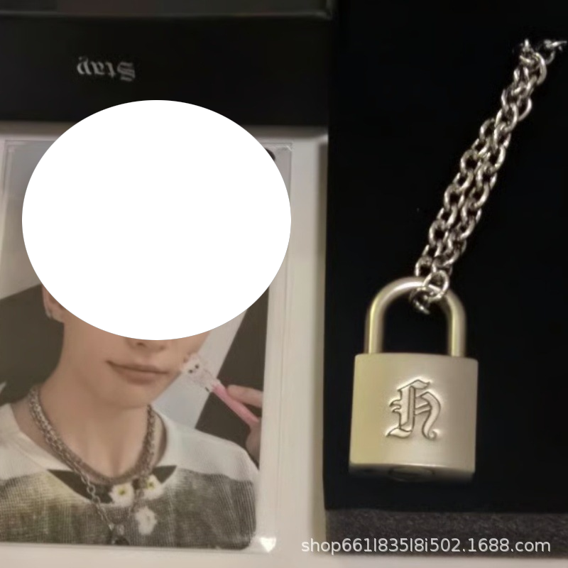 Men Accessories Style - Ashionable Creative Metal Lock Necklace Same
