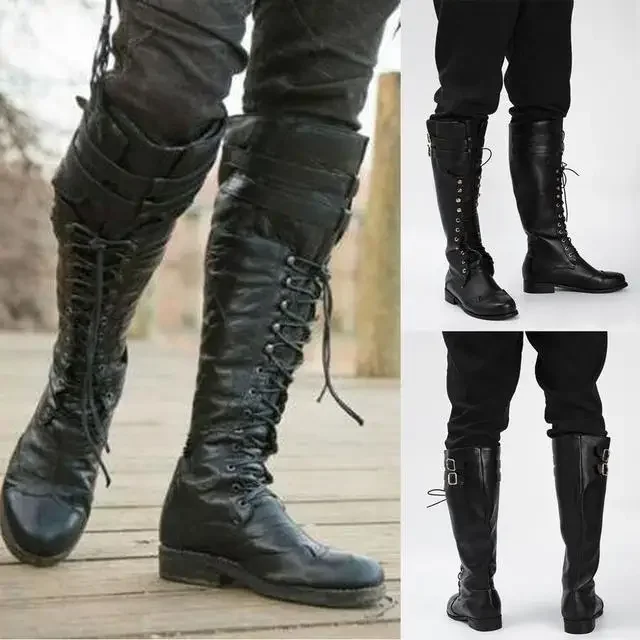 Medieval Men'S Accessories - Medieval Steampunk Cosplay Boots Men Winter
