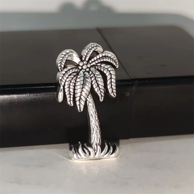 Men Accessories In Silver - Creative Silver Coconut Tree DIY Alloy