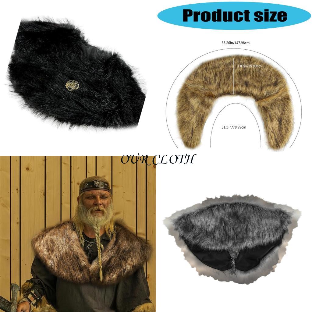 Vikinges Faux Furs Collar with - Medieval Men'S Accessories review and price