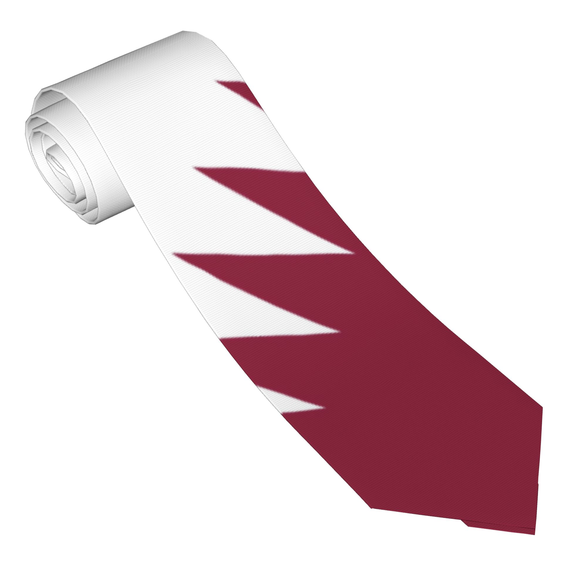 Mens Tie Qatar Flag Emblem Nec - Men Accessories Qatar review and price
