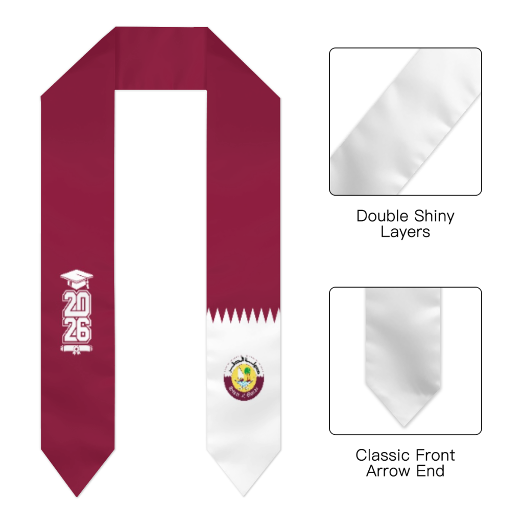Class of 2026 Qatar Flag Scarf - Men Accessories Qatar review and price