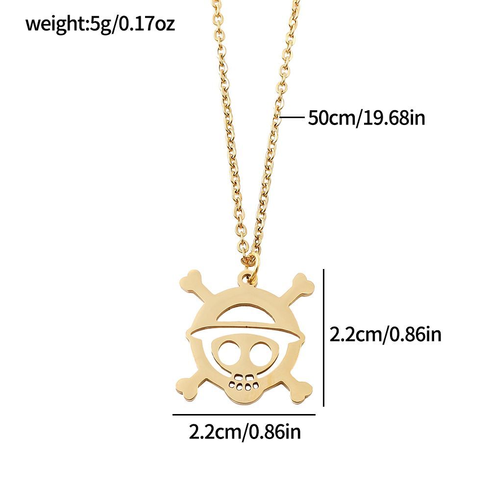 Anime Skull Alloy Hollow Penda - Men Accessories Necklace review and price