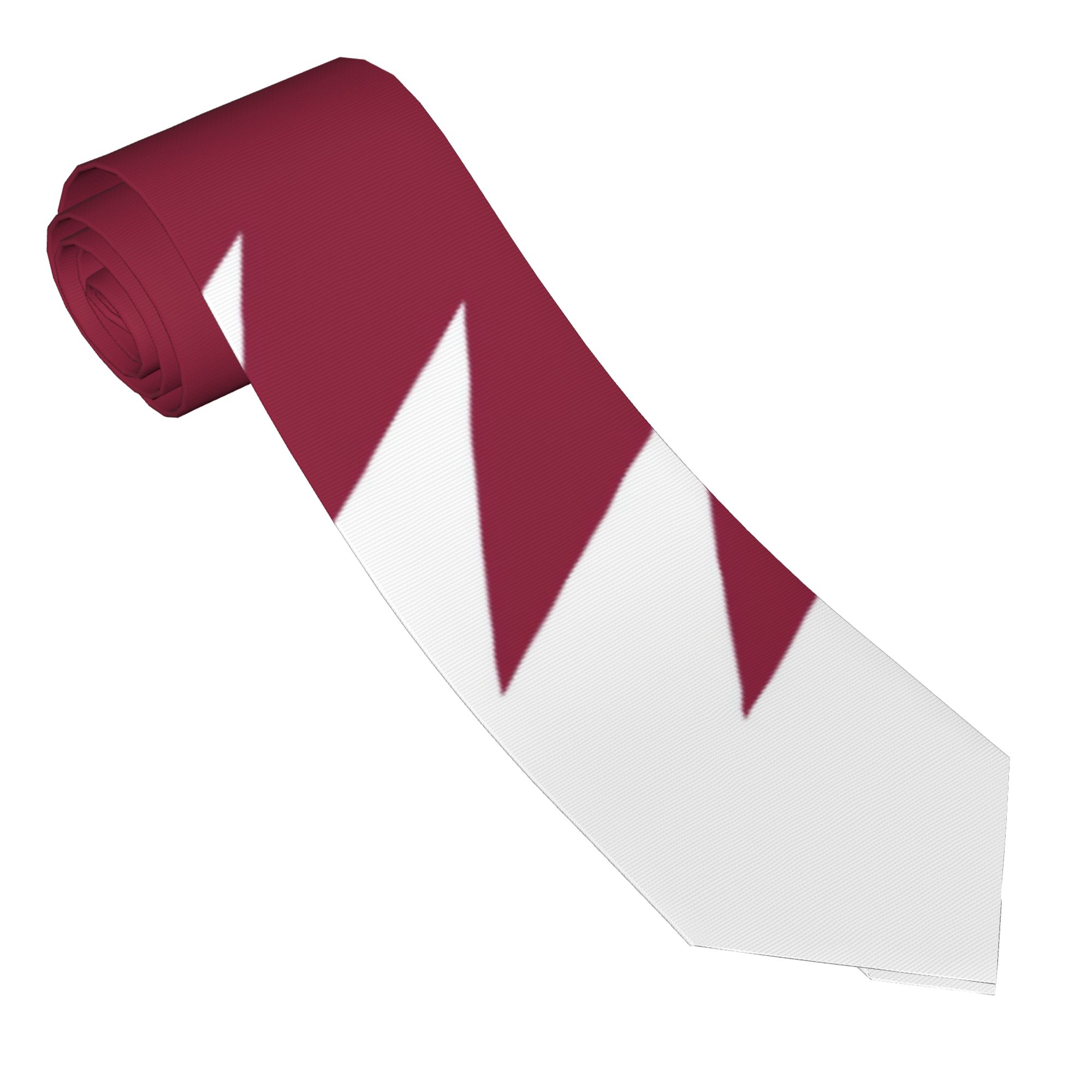 Qatar Flag Emblem Tie  Wedding - Men Accessories Qatar review and price