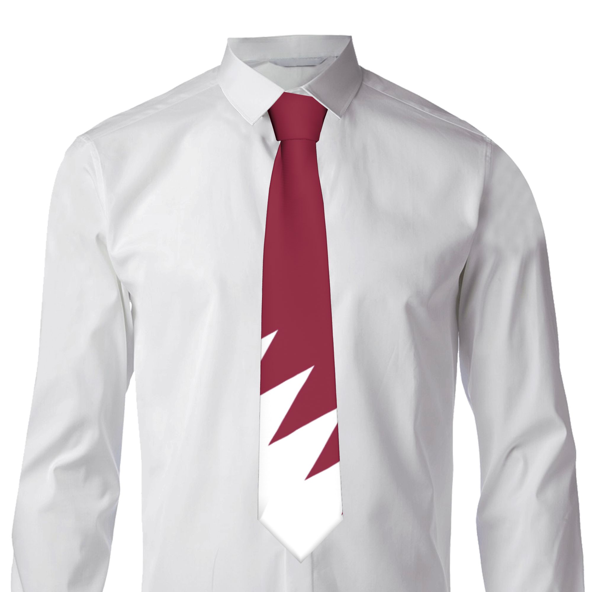 Qatar Flag Emblem Tie  Wedding - Men Accessories Qatar review and price