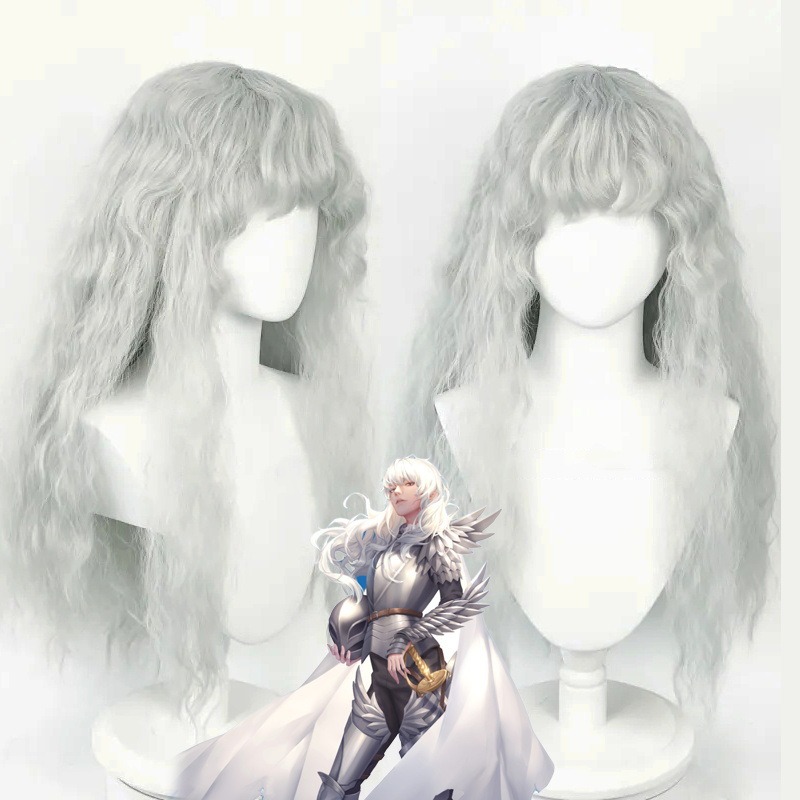 Anime Game Berserk Cosplay Wig - Men Accessories In Silver review and price
