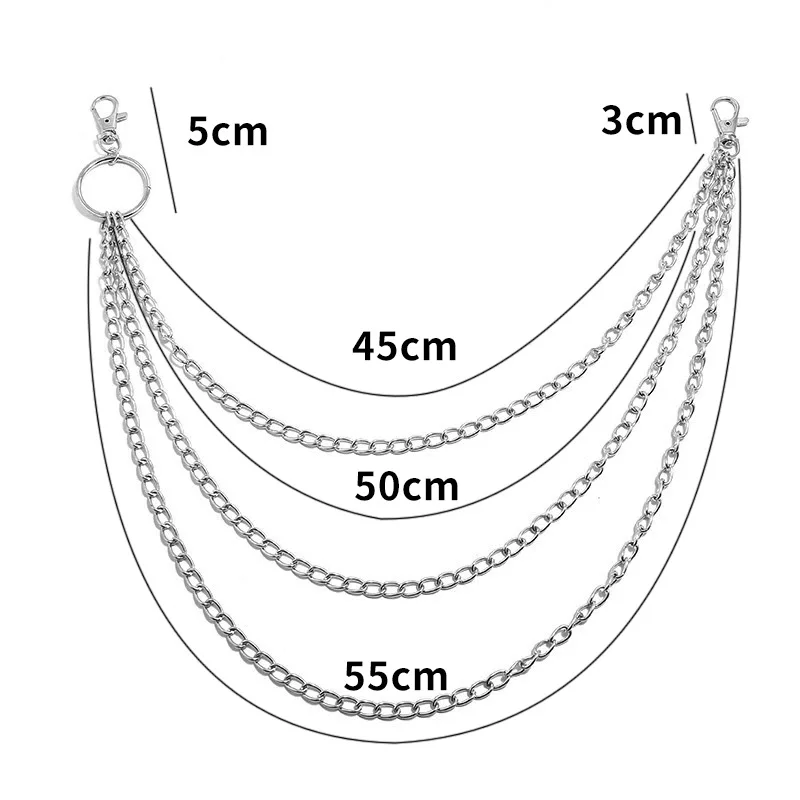 Layer Metal Belt Chain Punk Ho - Men'S Accessories Wallet review and price