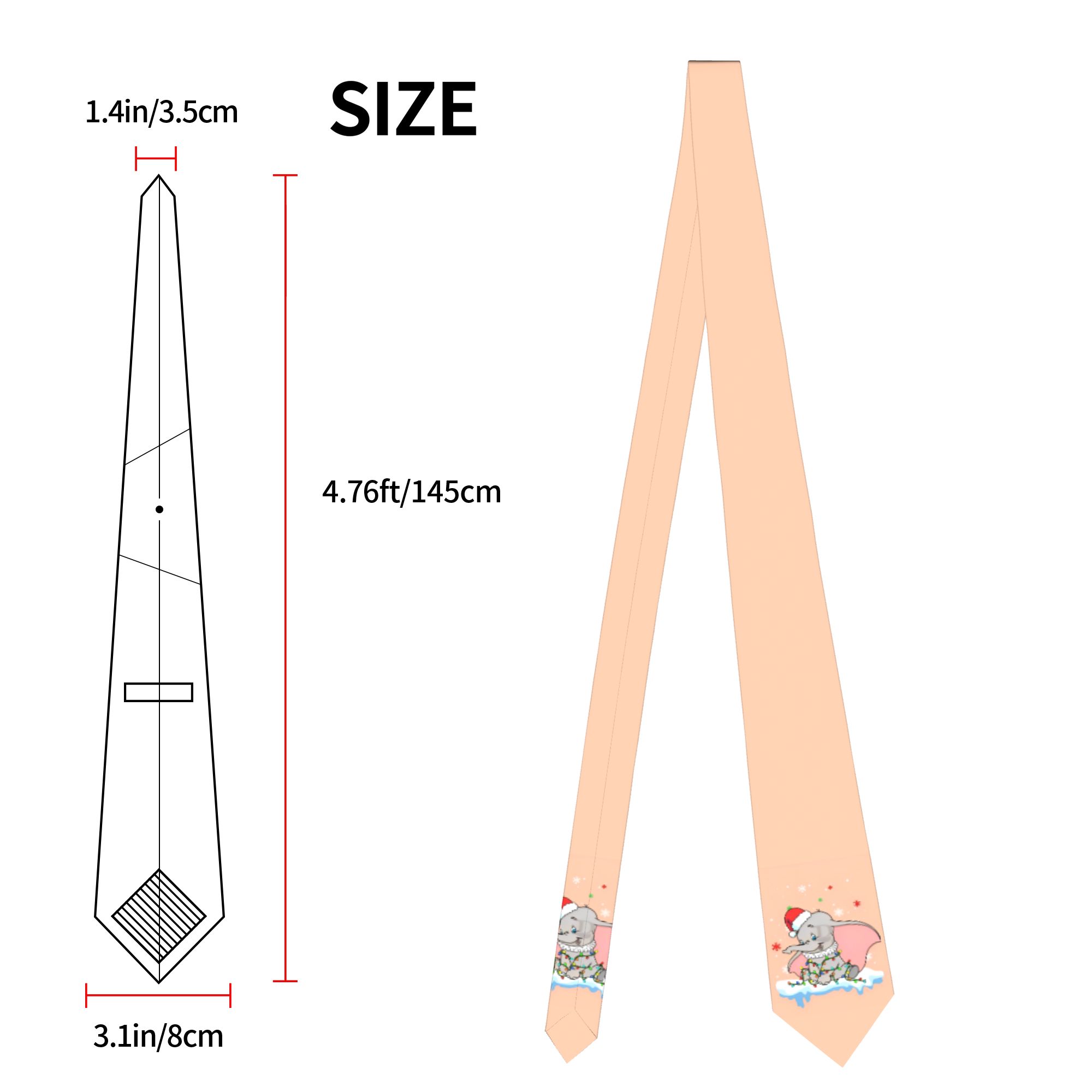Cute Cartoon Dumbos Neckties M - Men'S Accessories Office review and price