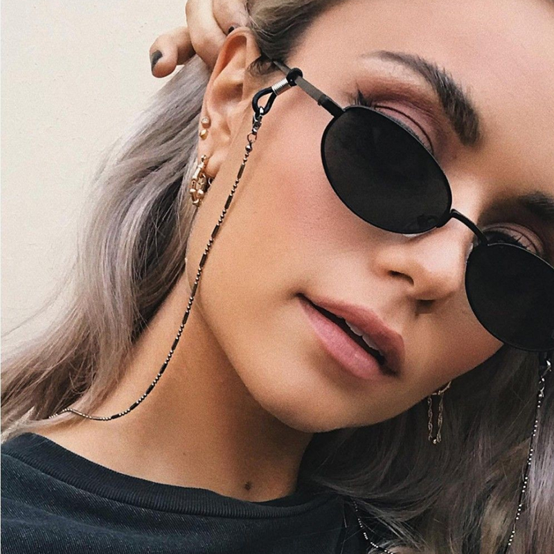 Mask Sunglasses Chains for Wom - Men Accessories In Silver review and price