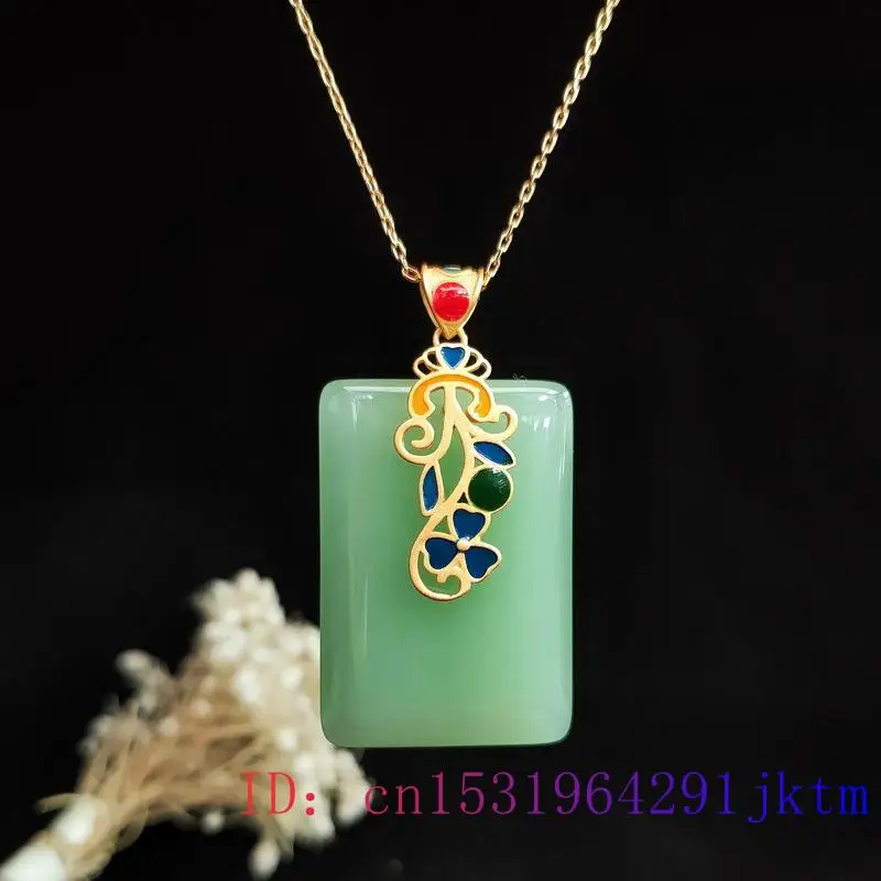Jade Pendant Necklace Amulet C - Men Accessories In Silver review and price