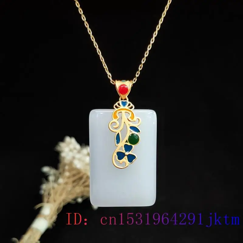Jade Pendant Necklace Amulet C - Men Accessories In Silver review and price
