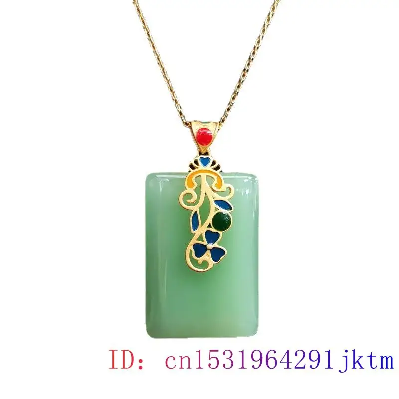 Jade Pendant Necklace Amulet C - Men Accessories In Silver review and price
