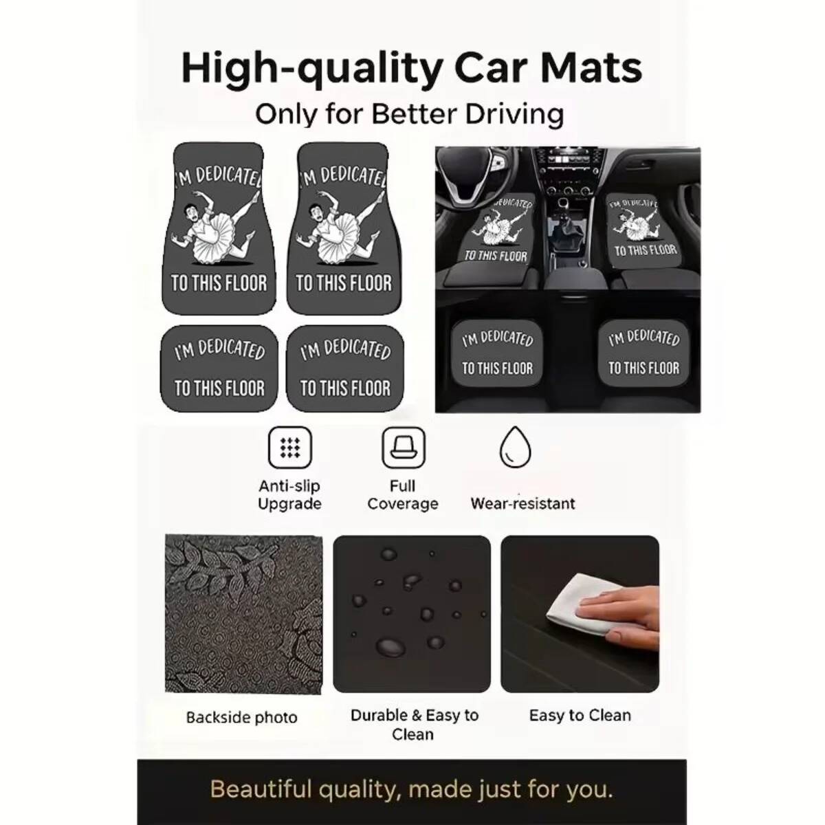 4Pcs Anti-Slip Car Floor Mats  - Men'S Accessories Vans review and price