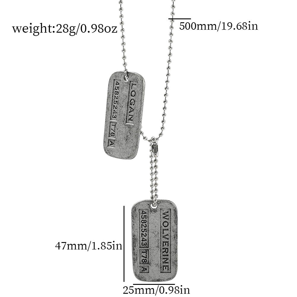X-Men Wolverine Military Card  - Men Accessories Necklace review and price