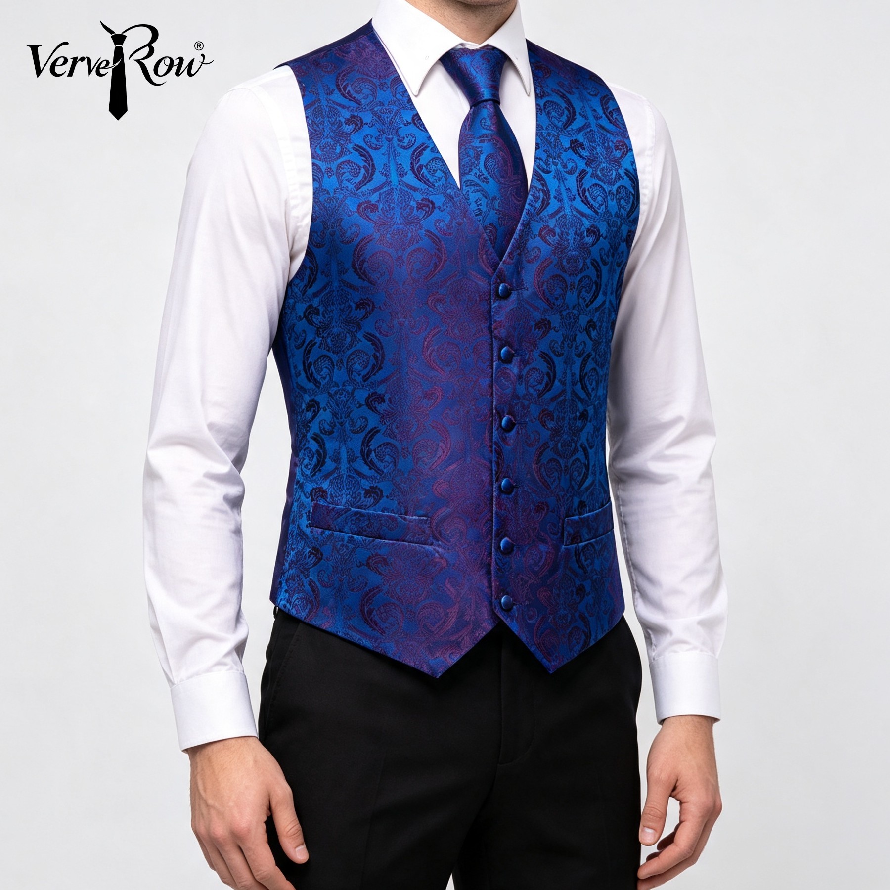 Vest Tie Pocket Square 3Pcs Bl - Men'S Accessories Office review and price