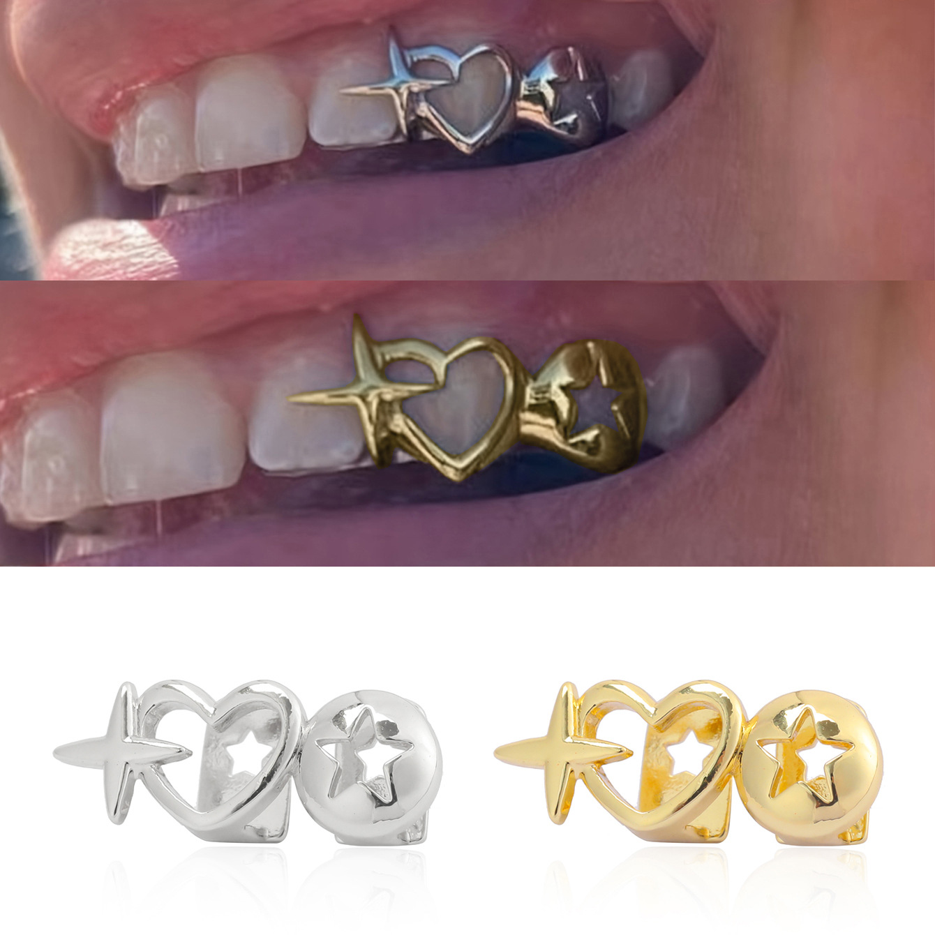 Punk Hip Hop Hollow Heart Teet - Men Accessories In Silver review and price